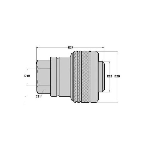 Valve à visser agricole mâle 1/2 BSP côté tracteur